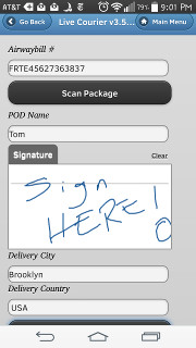 Capture POD / Signature on Delivery